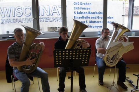 Konzertvorbereitung Feuerwehrorchester Radevormwald